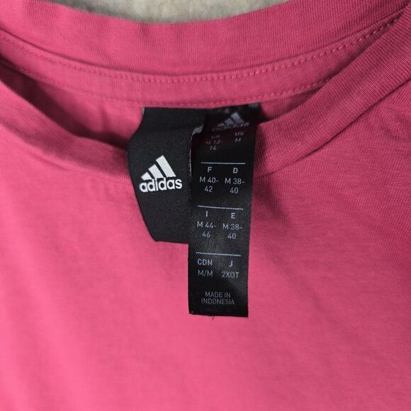 Adidas Womens Rose Pink Short-Sleeve T-Shirt M - Picture 3 of 6